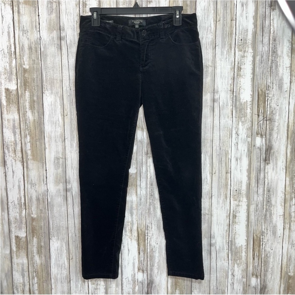 Talbots Black Corduroy Straight Leg Pants - Picture 1 of 6
